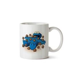 Art Hediye Cookie Monster Canavar Kurabiyeler İki Tarafı Baskılı Beyaz Kupa
