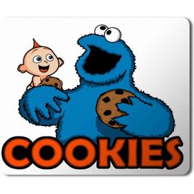 Art Hediye Cookie Monsters Kurabiye Canavarı 2 Baskılı 23x19 cm Mouse Pad