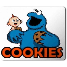 Art Hediye Cookie Monsters Kurabiye Canavarı 2 Baskılı 23x19 cm Mouse Pad