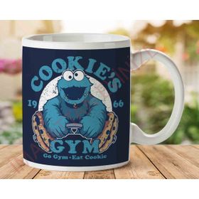 Art Hediye Cookies Gym Kurabiye Canavarı Vücut İki Tarafı Baskılı Kupa Bardak