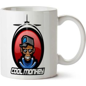 Art Hediye Cool Monkey İki Tarafı Baskılı Beyaz Kupa