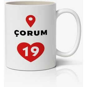 Art Hediye Çorum Baskılı Kupa Bardak Baskılı Kahve Kupa Bardak