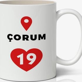 Art Hediye Çorum Baskılı Kupa Bardak Baskılı Kahve Kupa Bardak