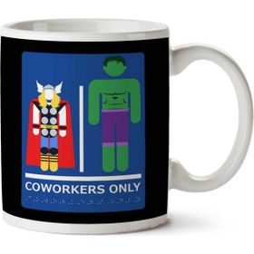 Art Hediye Coworkers Only Restroom Hulk And Thor Ragnarok Iki Tarafı Baskılı Kupa Bardak