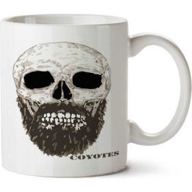 Art Hediye Coyotes Caveira İki Tarafı Baskılı Beyaz Kupa