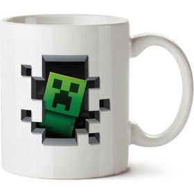 Art Hediye Creeper Minecraft İki Tarafı Baskılı Beyaz Kupa