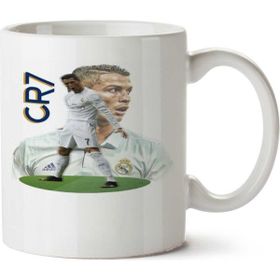 Art Hediye Cristiano Ronaldo 7 İki Tarafı Baskılı Beyaz Kupa