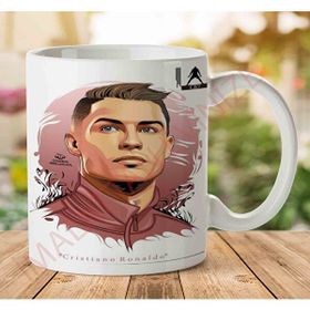 Art Hediye Cristiano Ronaldo Karikatür İki Tarafı Baskılı Kupa Bardak