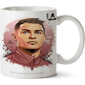 Art Hediye Cristiano Ronaldo Karikatür İki Tarafı Baskılı Kupa Bardak