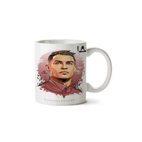 Art Hediye Cristiano Ronaldo Karikatür İki Tarafı Baskılı Kupa Bardak