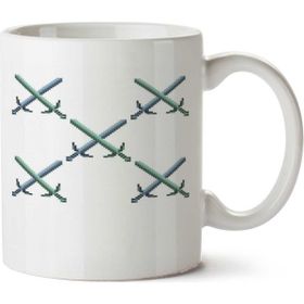 Art Hediye Cross Swords İki Tarafı Baskılı Kupa