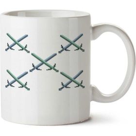 Art Hediye Cross Swords İki Tarafı Baskılı Kupa