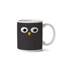 Art Hediye Cute Owl Face Iki Tarafı Baskılı Kupa Bardak