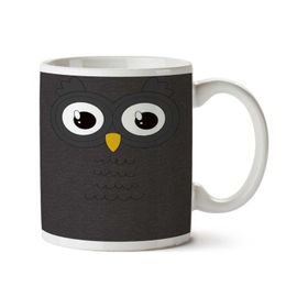 Art Hediye Cute Owl Face Iki Tarafı Baskılı Kupa Bardak