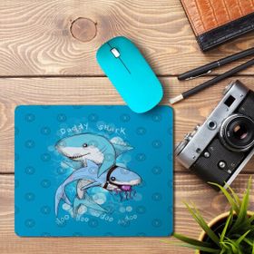 Art Hediye Daddy Shark 2 Baskılı 23x19 cm Mouse Pad