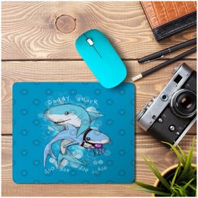 Art Hediye Daddy Shark 2 Baskılı 23x19 cm Mouse Pad