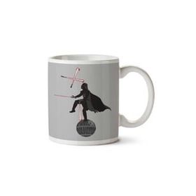 Art Hediye Darth Juggler Star Wars Vader Lightsaber Death Star İki Tarafı Baskılı Kupa Bardak