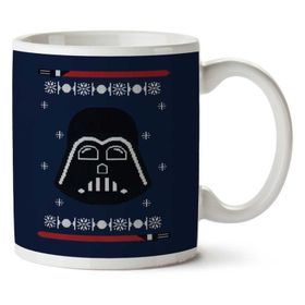 Art Hediye Darth Vader Light Saber Star Wars Christmas Knit Iki Tarafı Baskılı Kupa Bardak