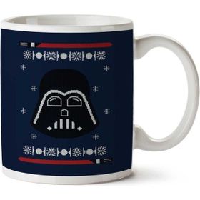 Art Hediye Darth Vader Light Saber Star Wars Christmas Knit Iki Tarafı Baskılı Kupa Bardak