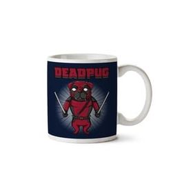Art Hediye Dead Pug Deadpool Iki Tarafı Baskılı Kupa Bardak