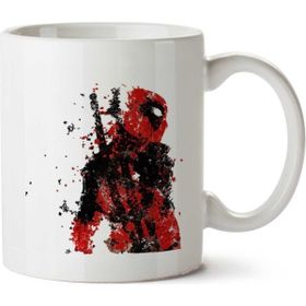 Art Hediye Deadpool 77 İki Tarafı Baskılı Beyaz Kupa