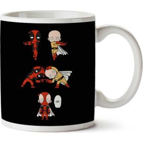 Art Hediye Deadpool Bir Punch Man Füzyon Iki Tarafı Baskılı Kupa Bardak