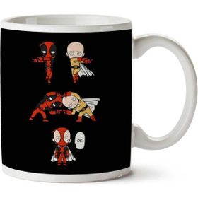Art Hediye Deadpool Bir Punch Man Füzyon Iki Tarafı Baskılı Kupa Bardak