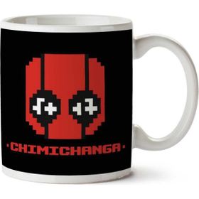 Art Hediye Deadpool Chimichanga Pixelated Iki Tarafı Baskılı Kupa Bardak