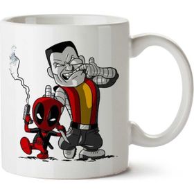 Art Hediye Deadpool Colussus Mini Mercenaries İki Tarafı Baskılı Beyaz Kupa