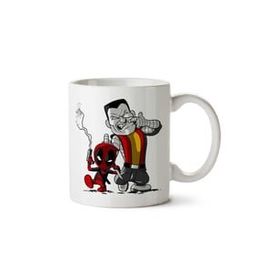 Art Hediye Deadpool Colussus Mini Mercenaries İki Tarafı Baskılı Beyaz Kupa