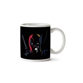 Art Hediye Deadpool Karşı Wolverine Iki Tarafı Baskılı Kupa Bardak