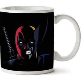 Art Hediye Deadpool Karşı Wolverine Iki Tarafı Baskılı Kupa Bardak