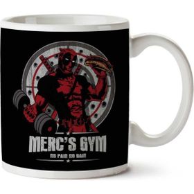 Art Hediye Deadpool Mercs Gym No Pain No Gain İki Tarafı Baskılı Kupa Bardak