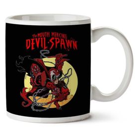 Art Hediye Deadpool Mouth Mercing Devil Spawn Iki Tarafı Baskılı Kupa Bardak