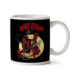 Art Hediye Deadpool Mouth Mercing Devil Spawn Iki Tarafı Baskılı Kupa Bardak