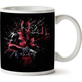 Art Hediye Deadpool Silahlar Mürekkep Sıçraması Iki Tarafı Baskılı Kupa Bardak
