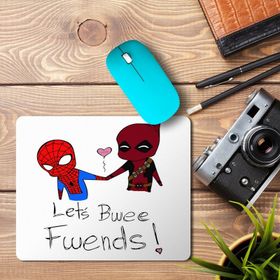 Art Hediye Deadpool V Spiderman 2 3 Baskılı 23x19 cm Mouse Pad