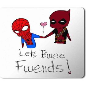 Art Hediye Deadpool V Spiderman 2 Baskılı 23x19 cm Mouse Pad