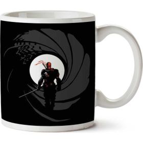 Art Hediye Deathstroke Slade Wilson Licence to Slash James Bond Gun Barrel İki Tarafı Baskılı Kupa Bardak