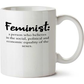 Art Hediye Definição De Feminista İki Tarafı Baskılı Beyaz Kupa
