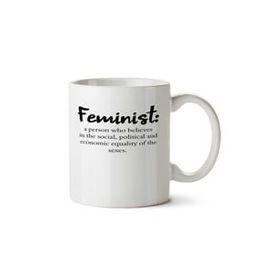 Art Hediye Definição De Feminista İki Tarafı Baskılı Beyaz Kupa