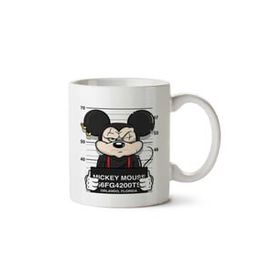 Art Hediye Desenho Mickey Mouse İki Tarafı Baskılı Beyaz Kupa