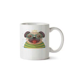 Art Hediye Do Cachorro Pug Köpek İki Tarafı Baskılı Kupa