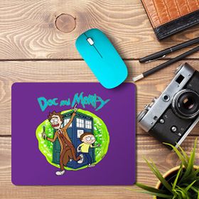Art Hediye Doc and Morty Baskılı 23x19 cm Mouse Pad
