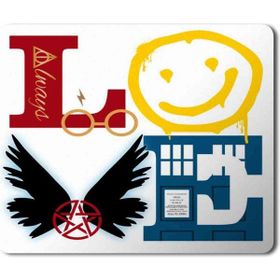 Art Hediye Doctor Who Love Baskılı 23x19 cm Mouse Pad