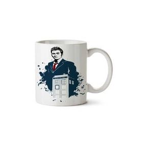 Art Hediye Doctor Who Tenth İki Tarafı Baskılı Beyaz Kupa