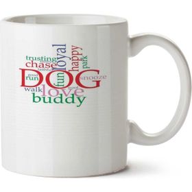 Art Hediye Dog Fellings İki Tarafı Baskılı Beyaz Kupa