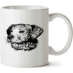 Art Hediye Dog Köpek İki Tarafı Baskılı Beyaz Kupa