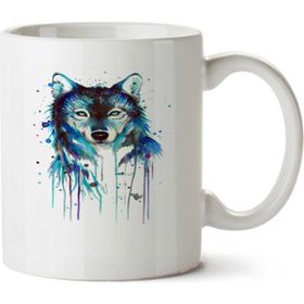 Art Hediye Dog Water Sulu Köpek İki Tarafı Baskılı Beyaz Kupa
