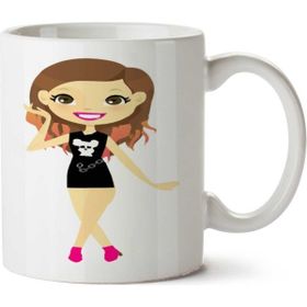 Art Hediye Doll İki Tarafı Baskılı Beyaz Kupa